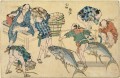 Straßenszenen neu veröffentlicht 4 Katsushika Hokusai Ukiyoe